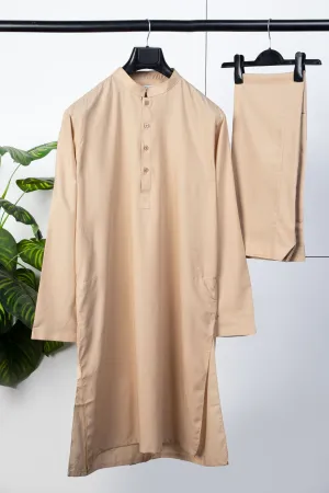 Camel Cotton Shalwar Kameez