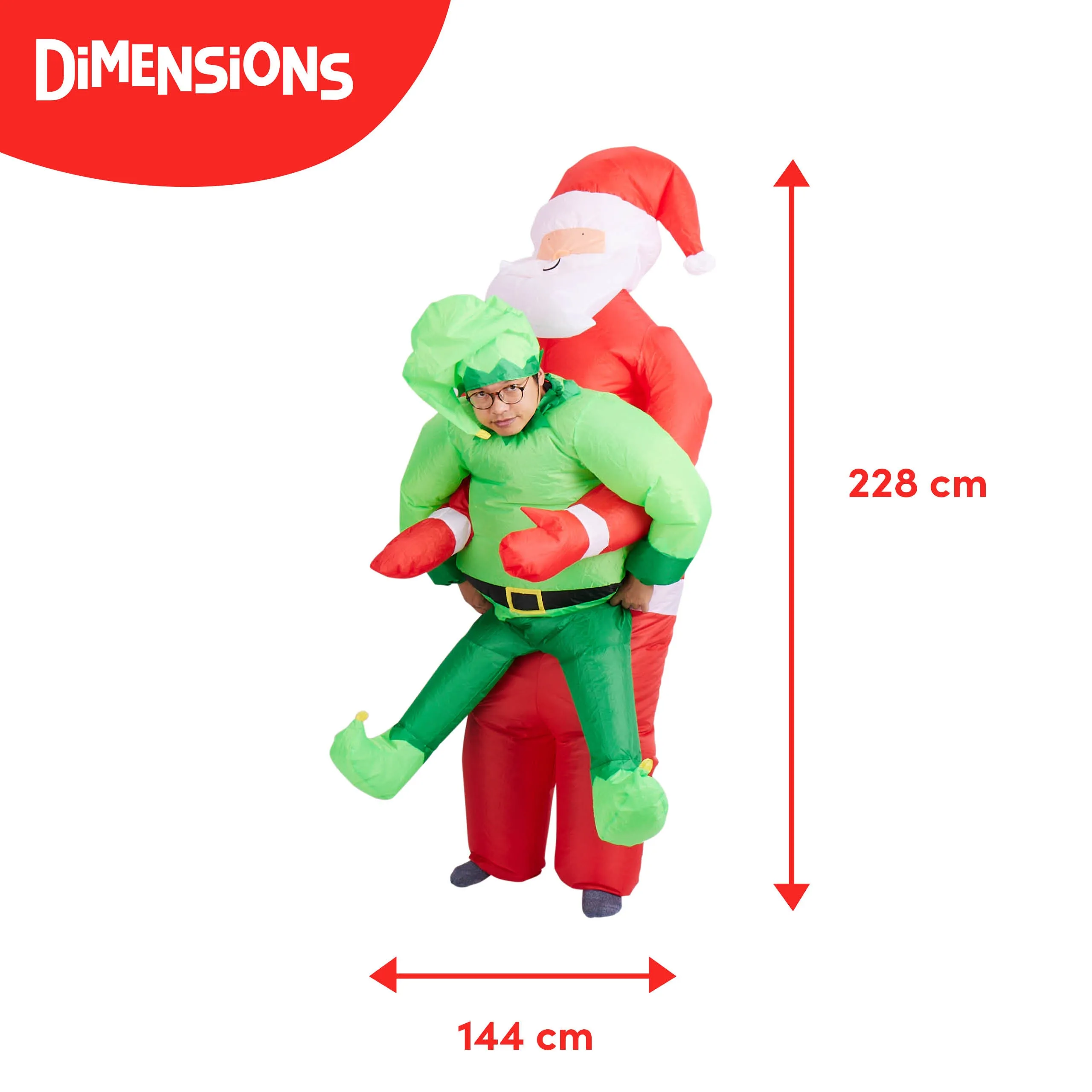 Carry Me Inflatable Elf Costume