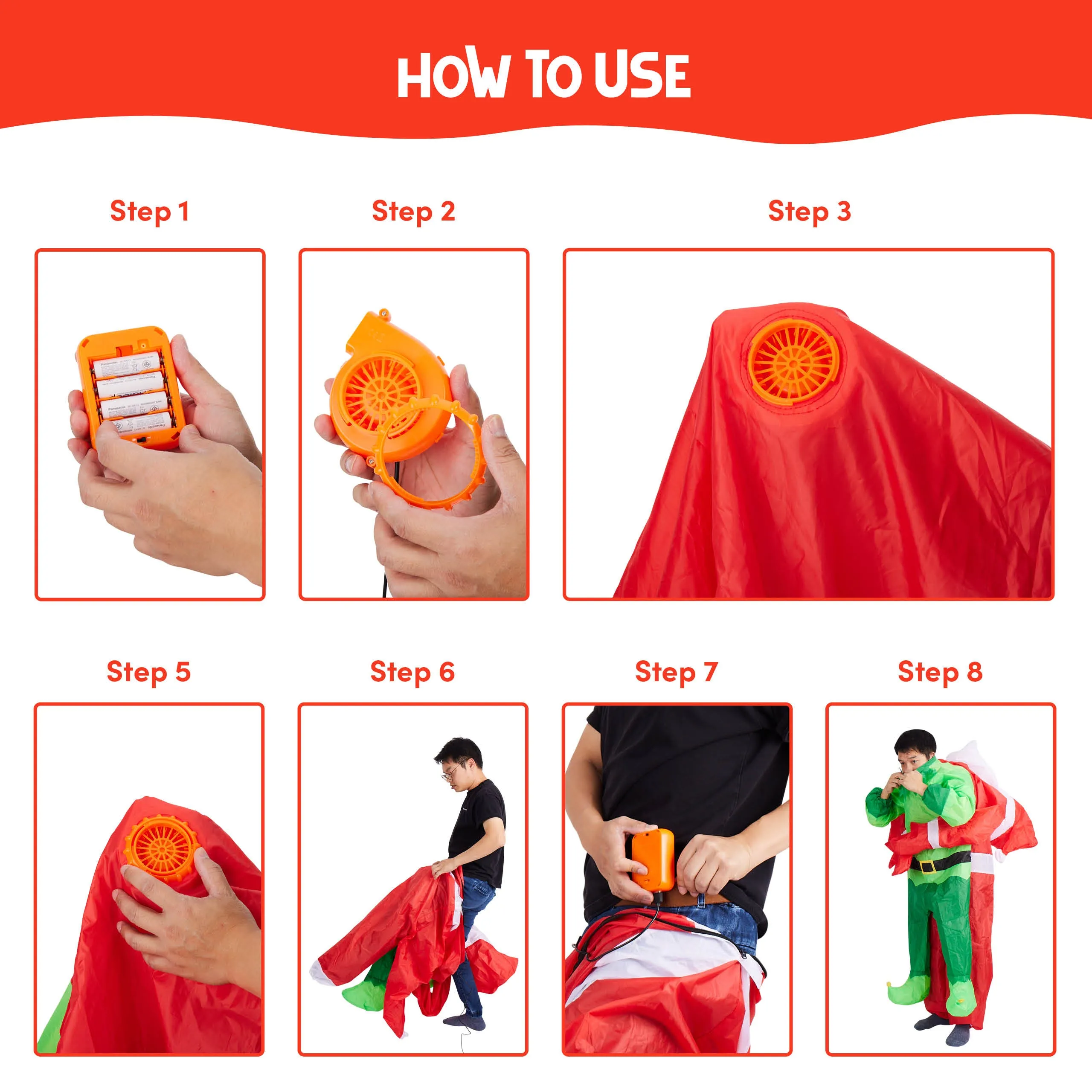 Carry Me Inflatable Elf Costume