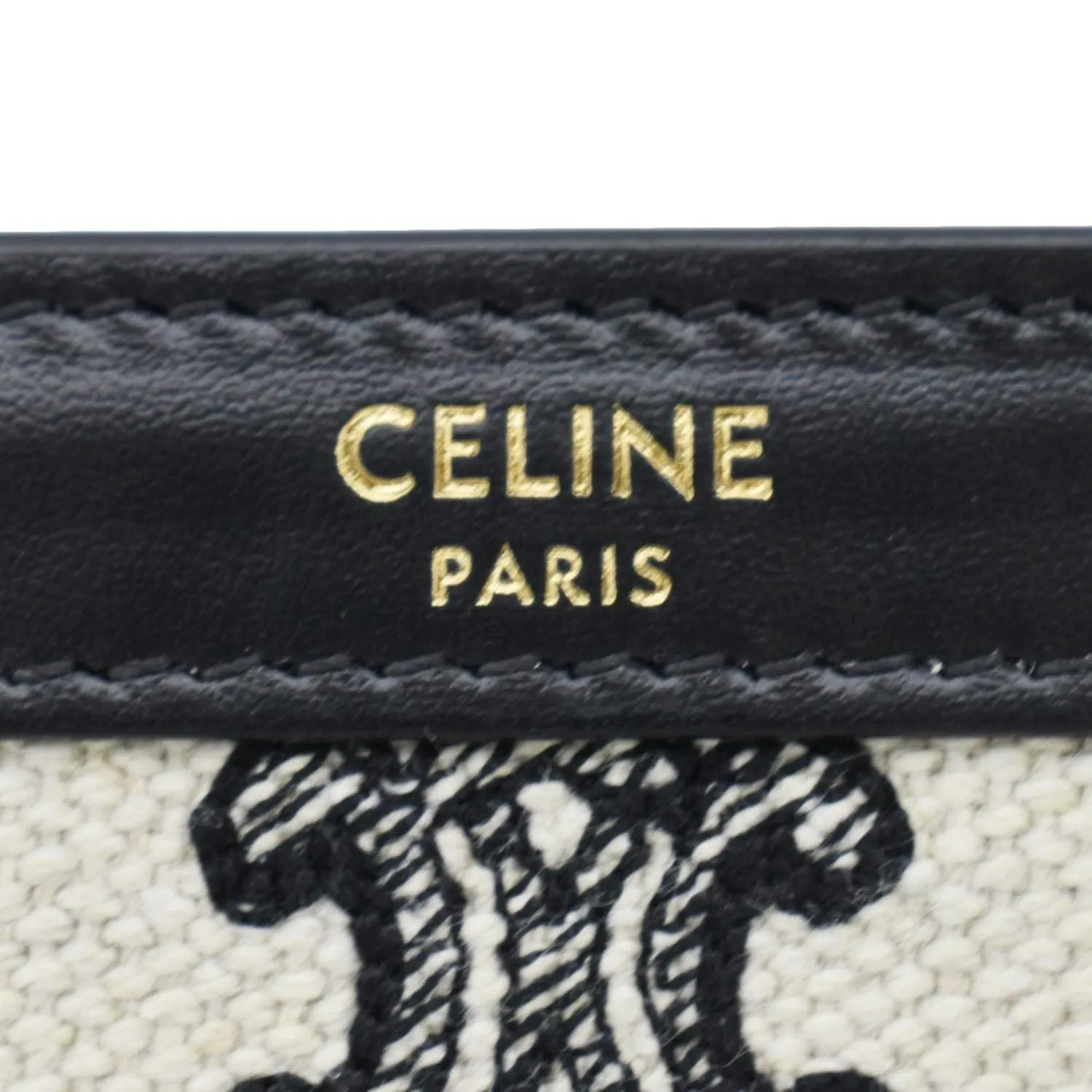 CELINE Triomphe Small Coated Canvas Wallet Black