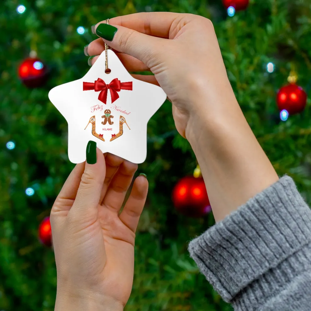 Ceramic Ornaments 'Feliz Navidad'