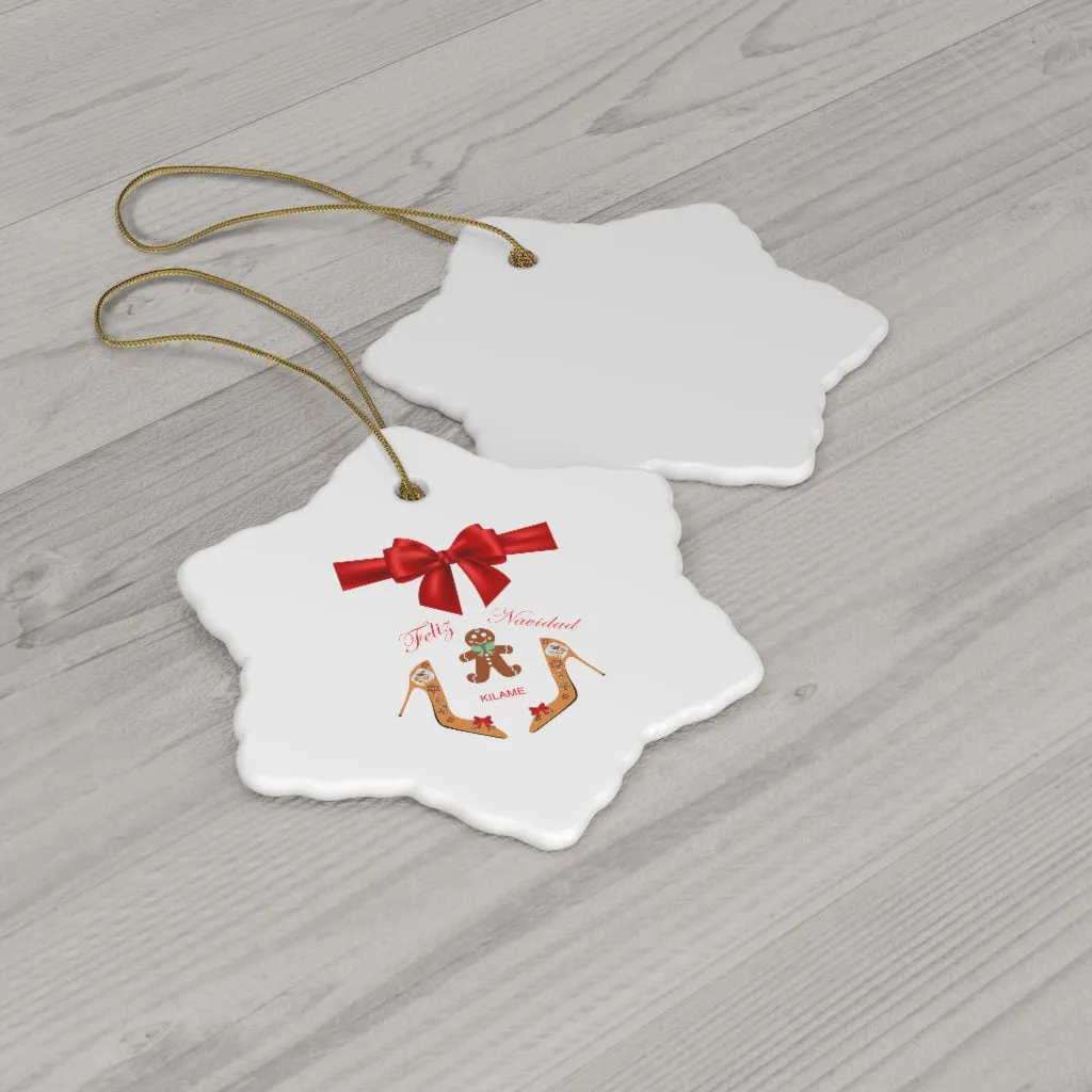 Ceramic Ornaments 'Feliz Navidad'