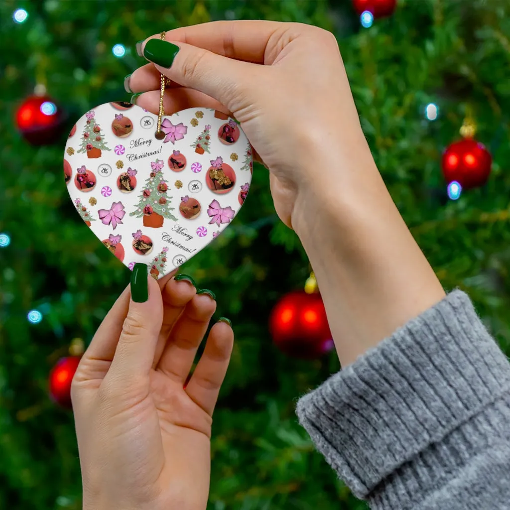 Ceramic Ornaments 'Pink Christmas'