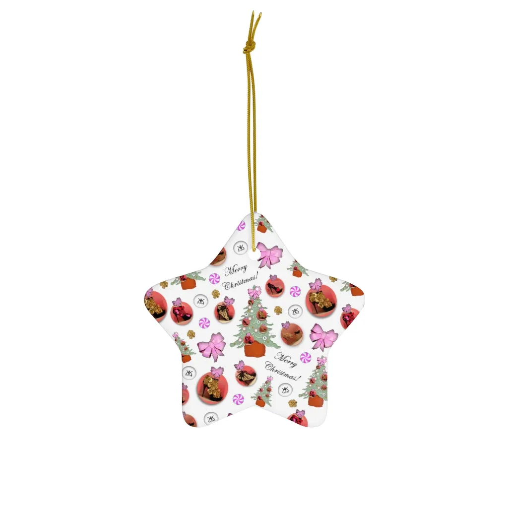 Ceramic Ornaments 'Pink Christmas'