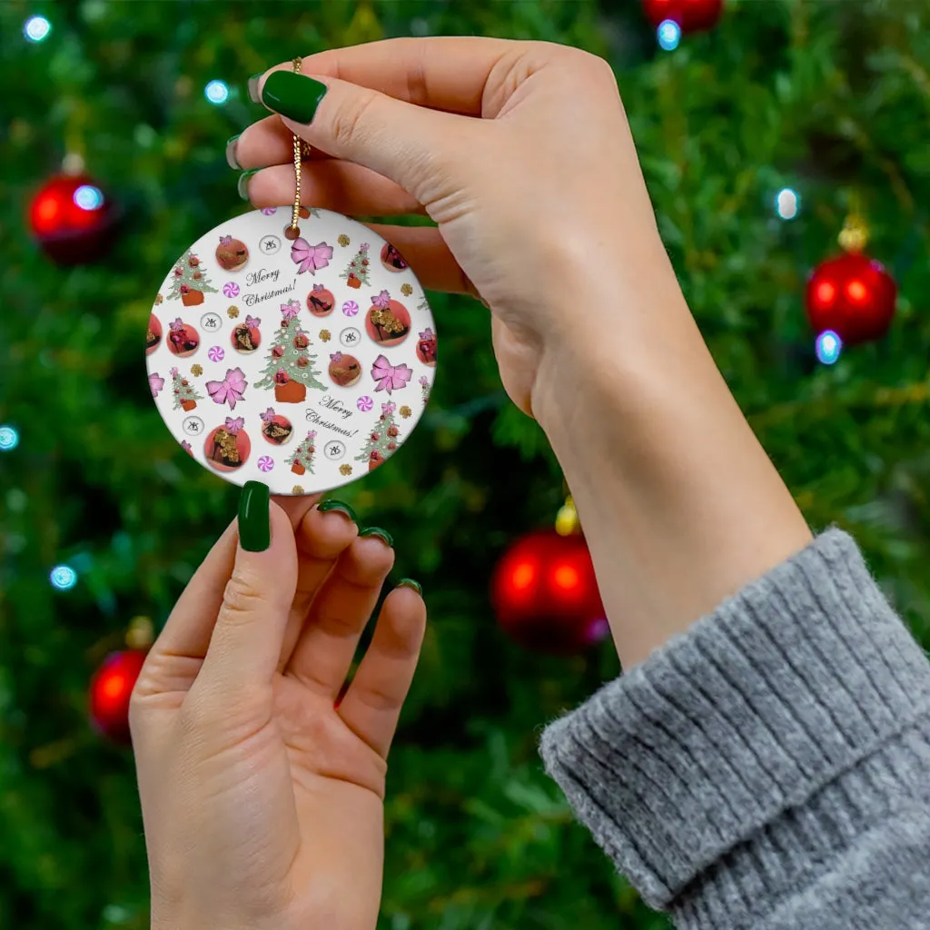 Ceramic Ornaments 'Pink Christmas'