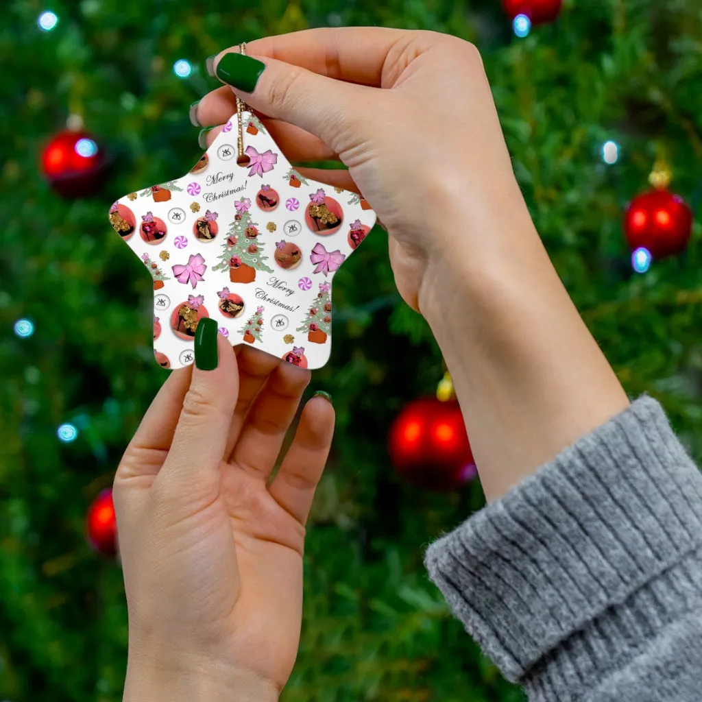 Ceramic Ornaments 'Pink Christmas'