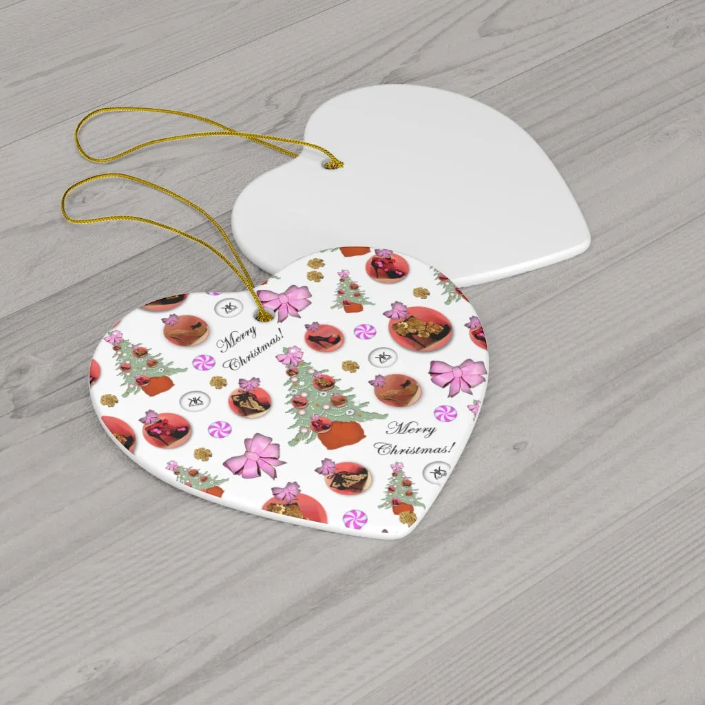 Ceramic Ornaments 'Pink Christmas'