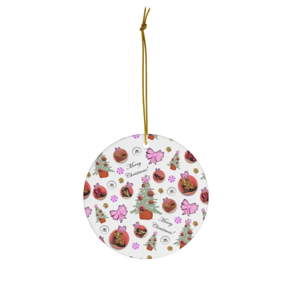 Ceramic Ornaments 'Pink Christmas'