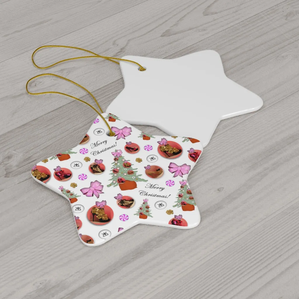 Ceramic Ornaments 'Pink Christmas'