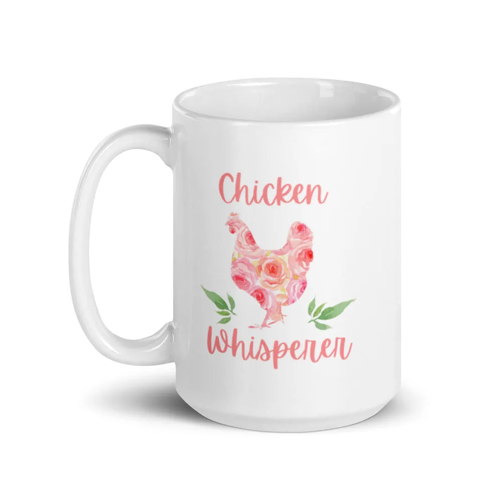 Chicken Whisperer Floral Mug