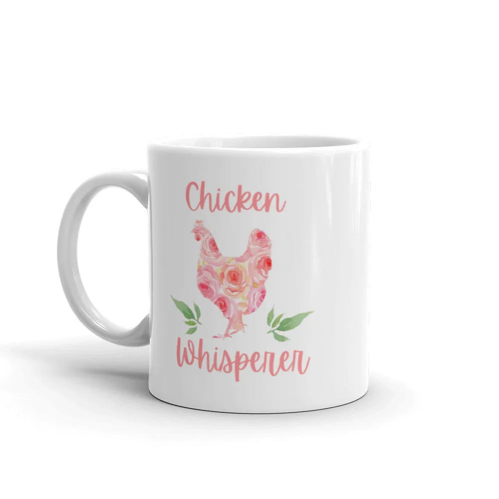 Chicken Whisperer Floral Mug