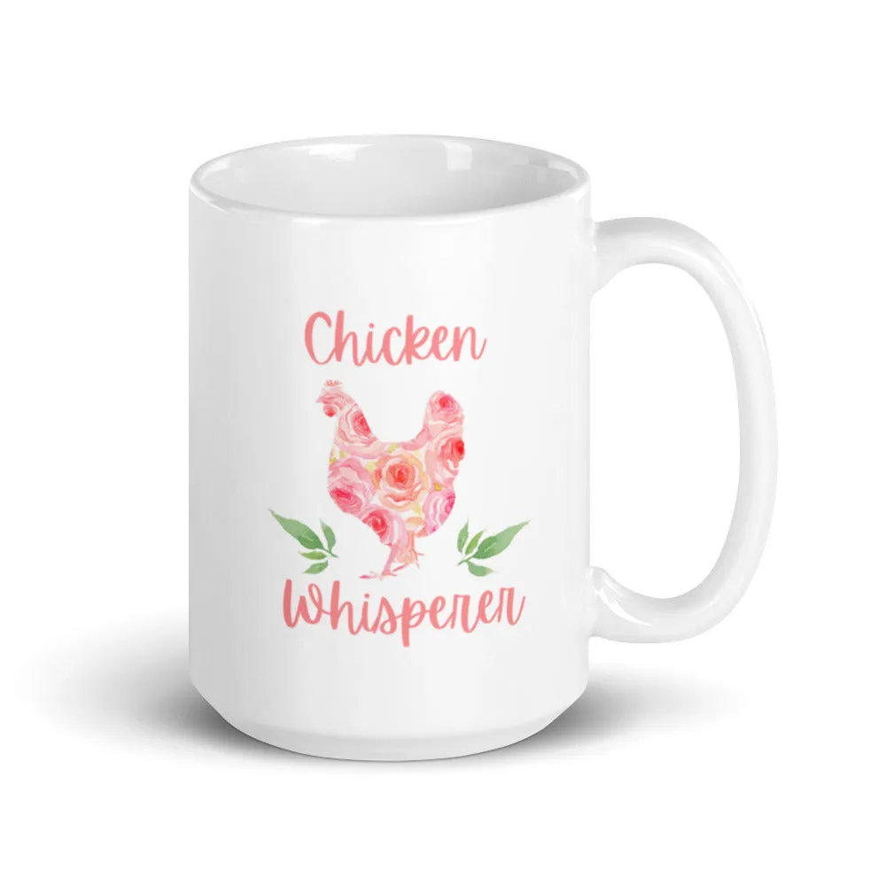 Chicken Whisperer Floral Mug