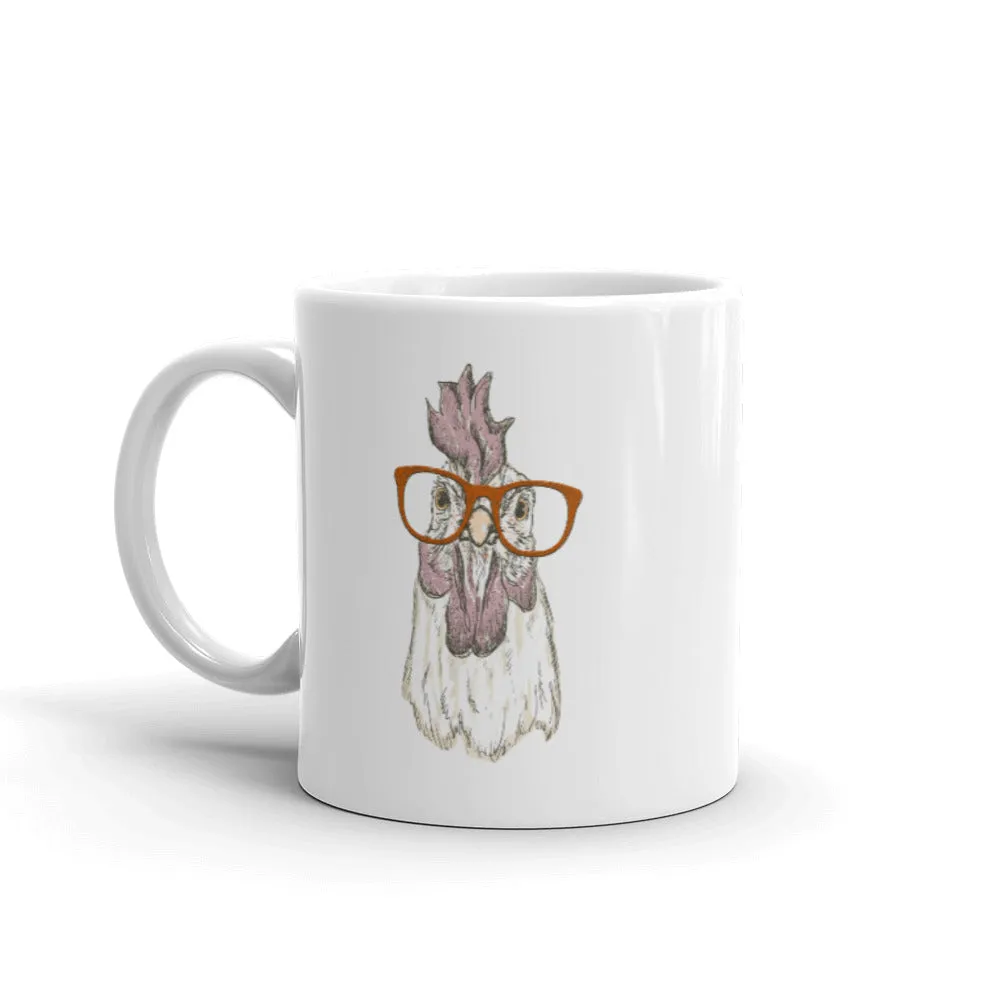 Chicken with Glasses Mug