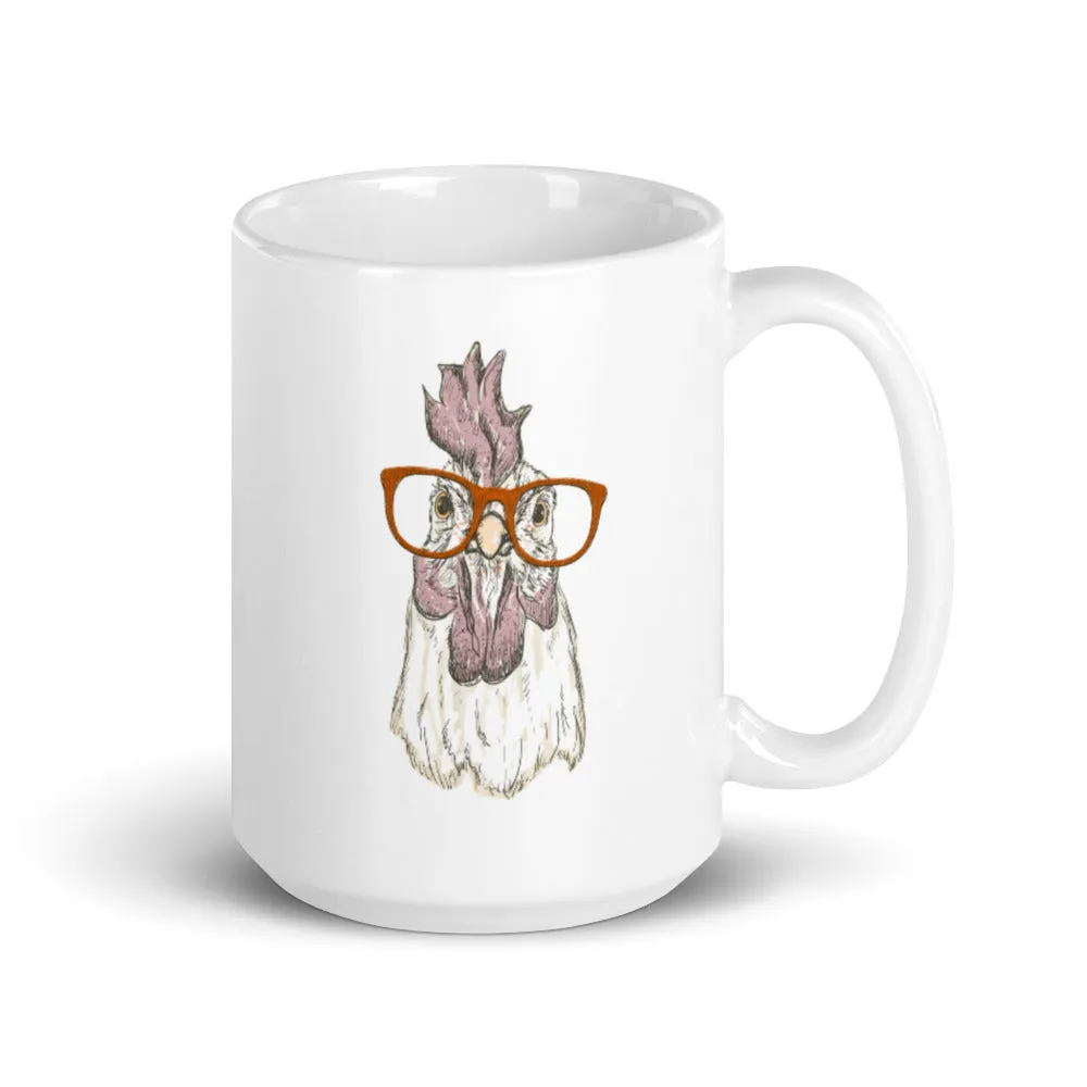 Chicken with Glasses Mug