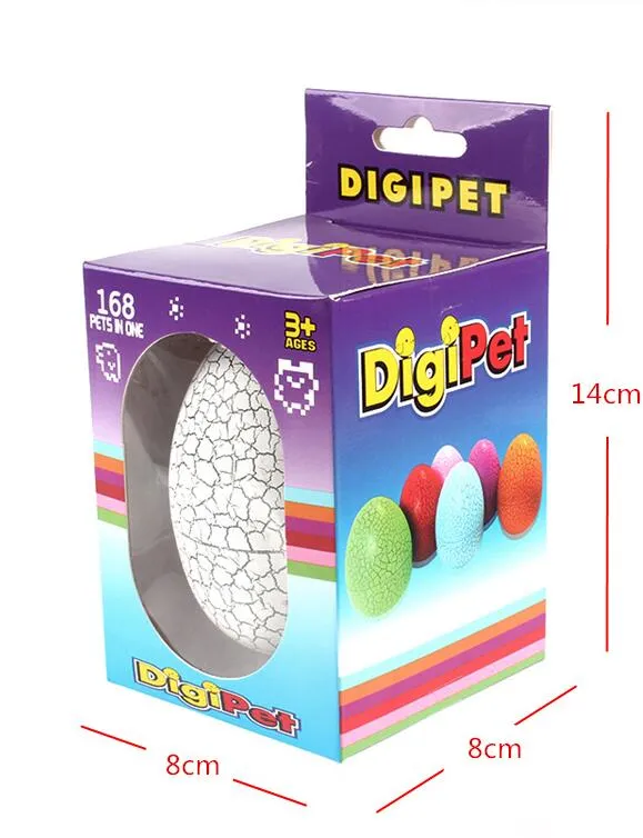 Child Electronic Pet Toy Egg Virtual Digital Pet Tumbler Dinosaur Egg Toy Blue egg transparent blue machine