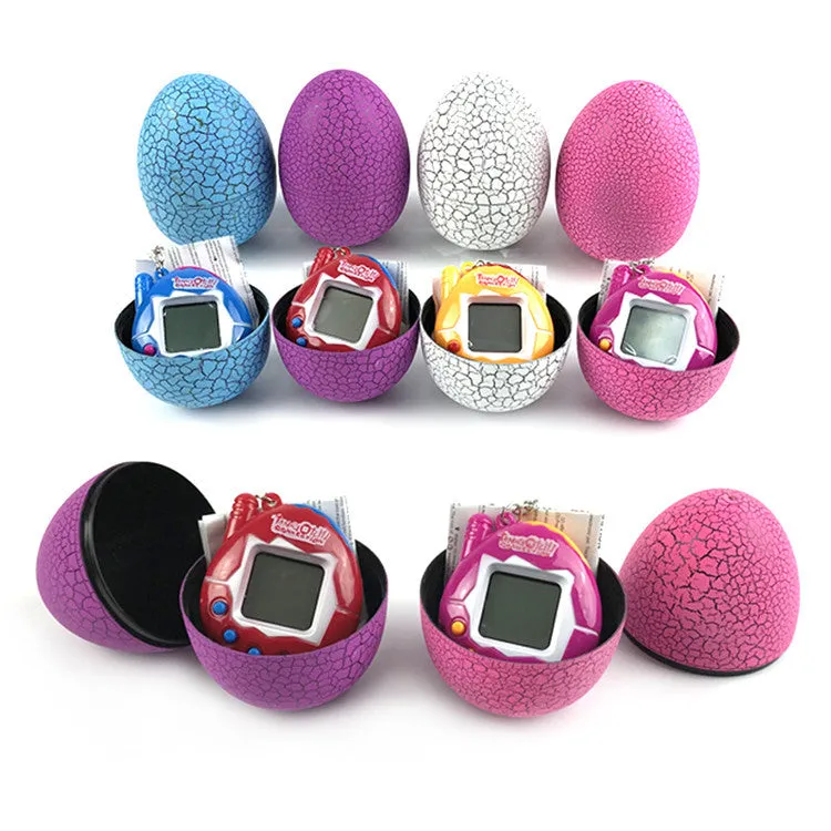Child Electronic Pet Toy Egg Virtual Digital Pet Tumbler Dinosaur Egg Toy Blue egg transparent blue machine