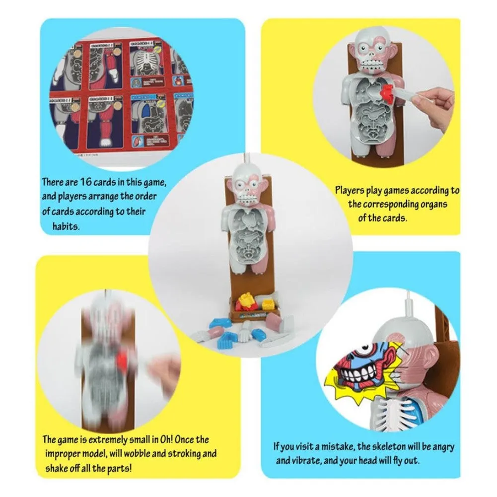 Children Cartoon Tricky Fun Simulation Doll Game Figure Toy Decoration for Kids Human body model