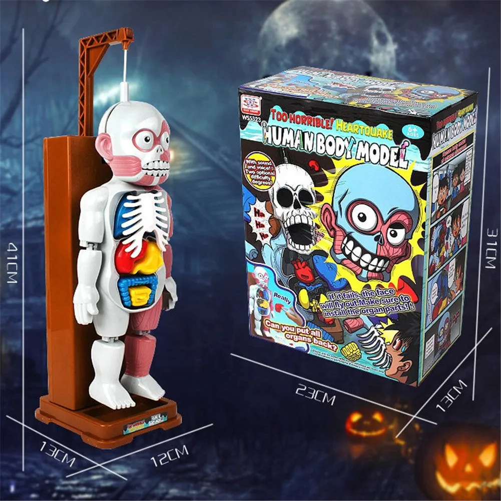 Children Cartoon Tricky Fun Simulation Doll Game Figure Toy Decoration for Kids Human body model