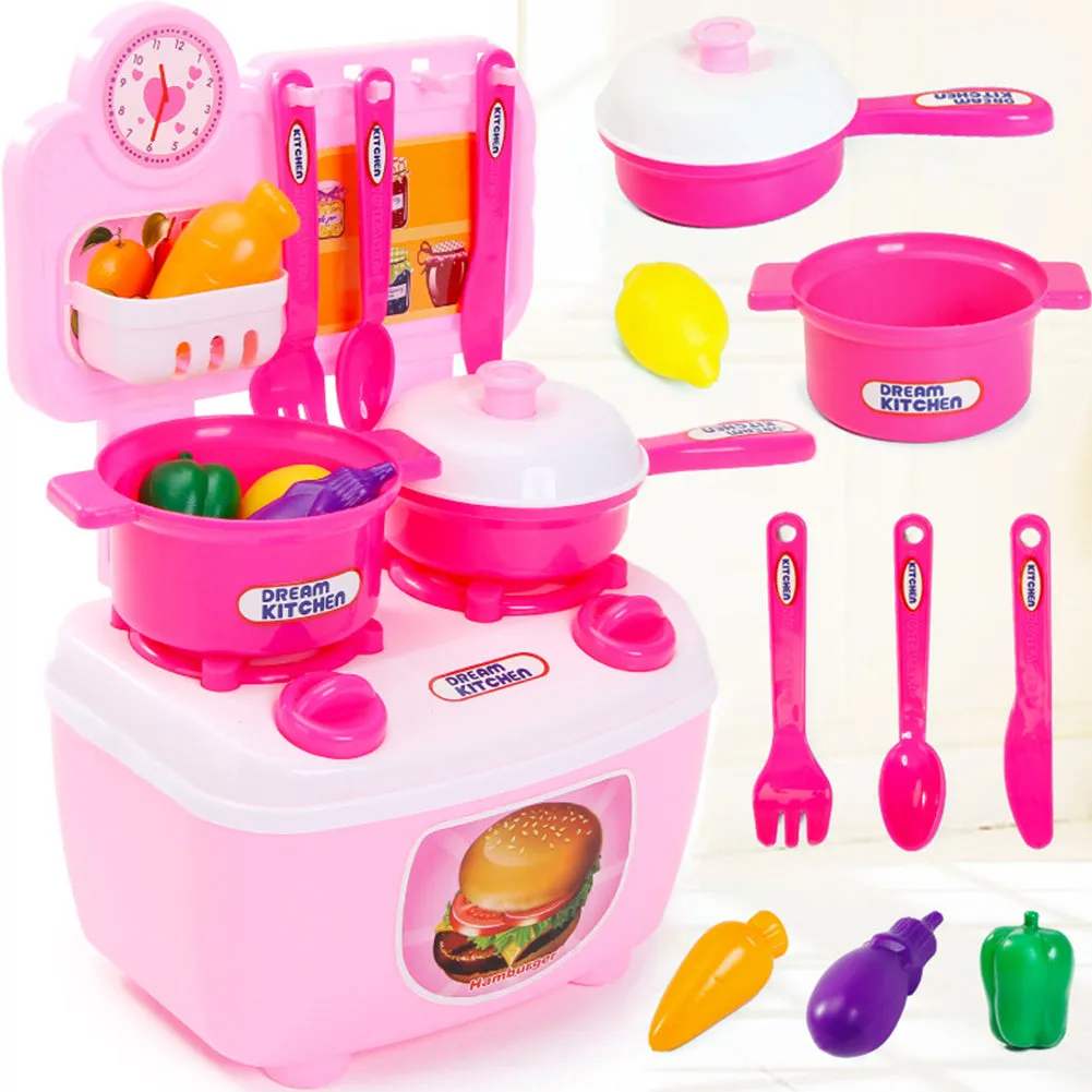 Children Simulation Kitchenware Pretend-game Small Tableware Toy Set blue