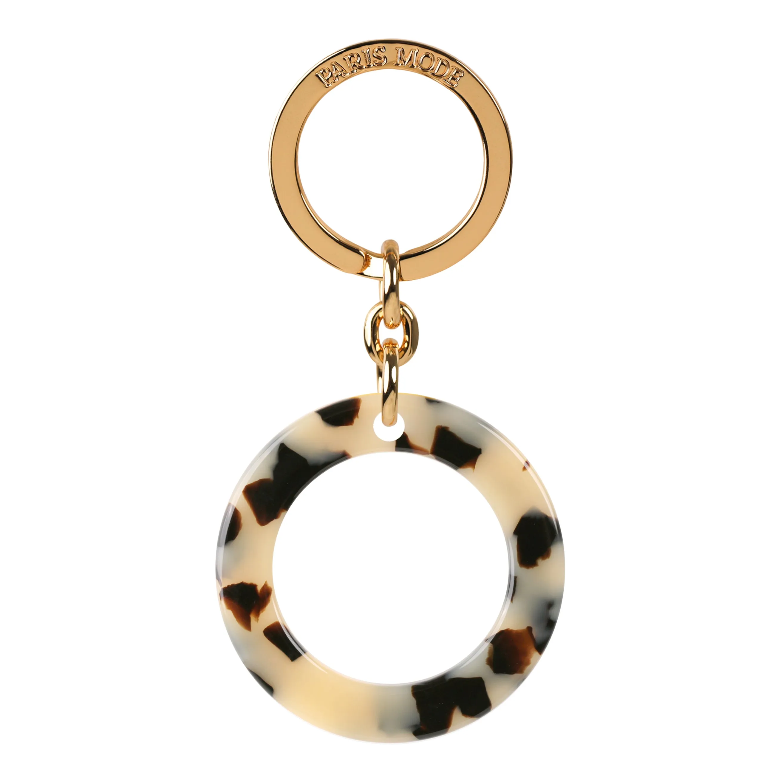 Circle Light Tortoiseshell Keyring