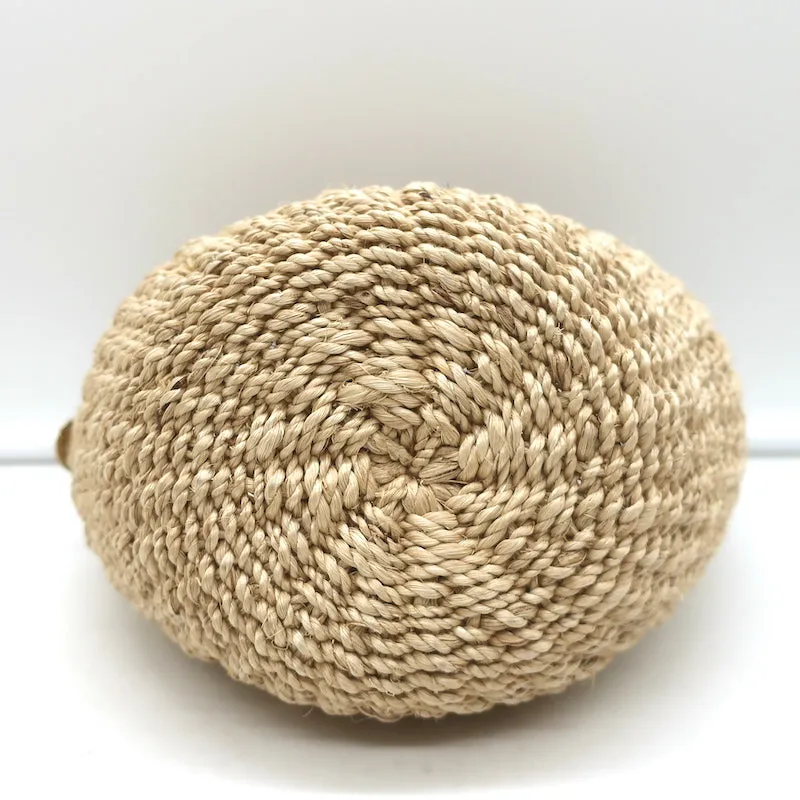 Clare V. Petite Lea Straw Tote Beige Small Crossbody Bag