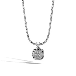 Classic Chain Pendant Necklace with Diamonds