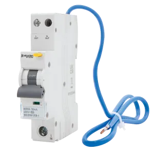 Click Elucian CU1RCBON25C 1 Pole   Switched Neutral True 6kA C Curve 25A RCBO 30mA Trip (Type A)