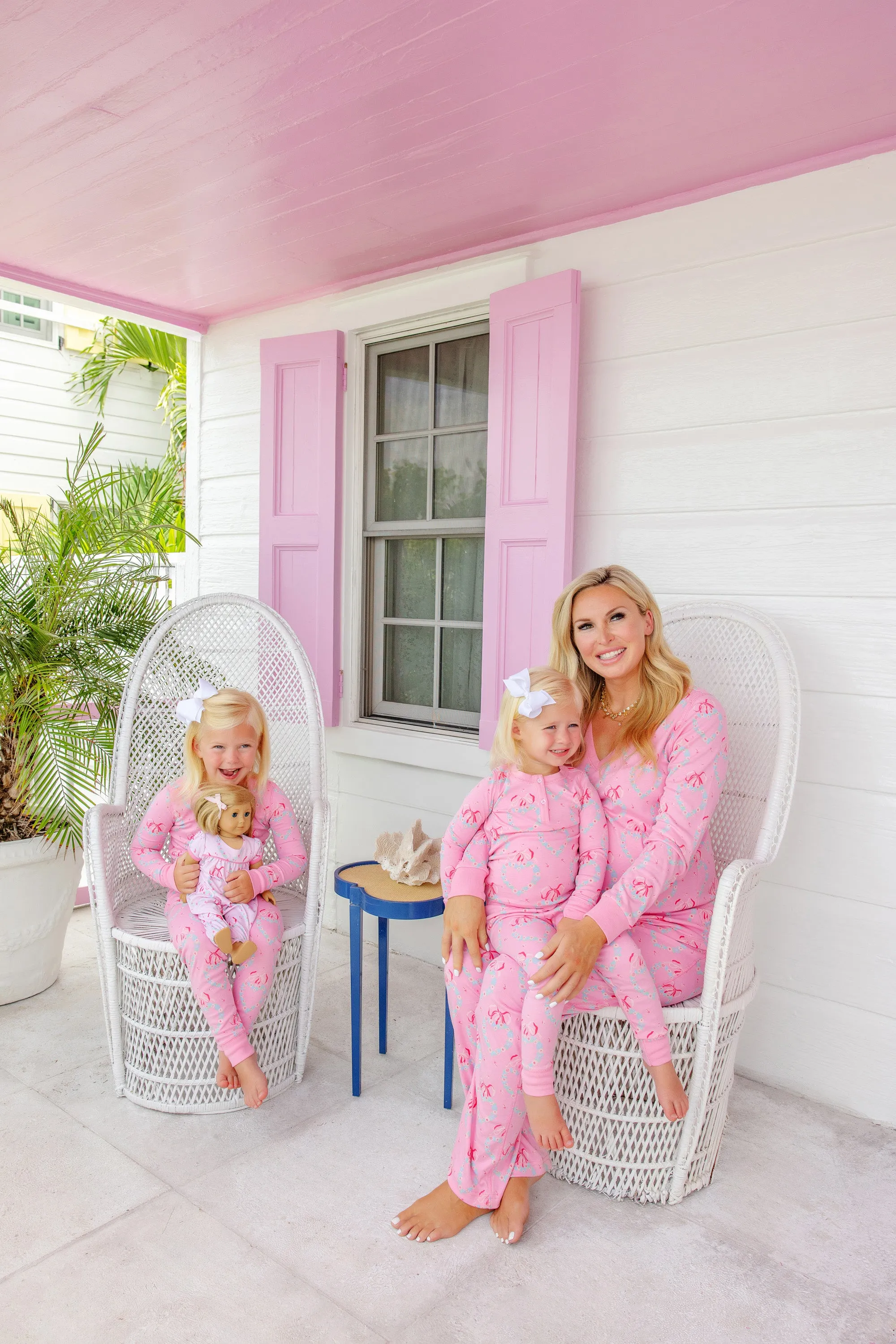 Coastal Living Lounge Set (Women's) - Fancy Like Floral with Hamptons Hot Pink