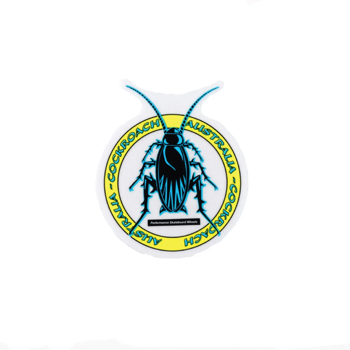 Cockroach - Logo Blue/Yellow 2.5" Sticker