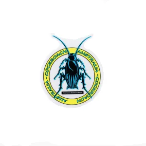 Cockroach - Logo Blue/Yellow 4" Sticker