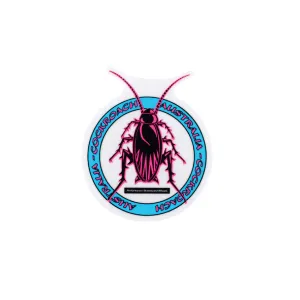 Cockroach - Logo Pink/Blue 4" Sticker