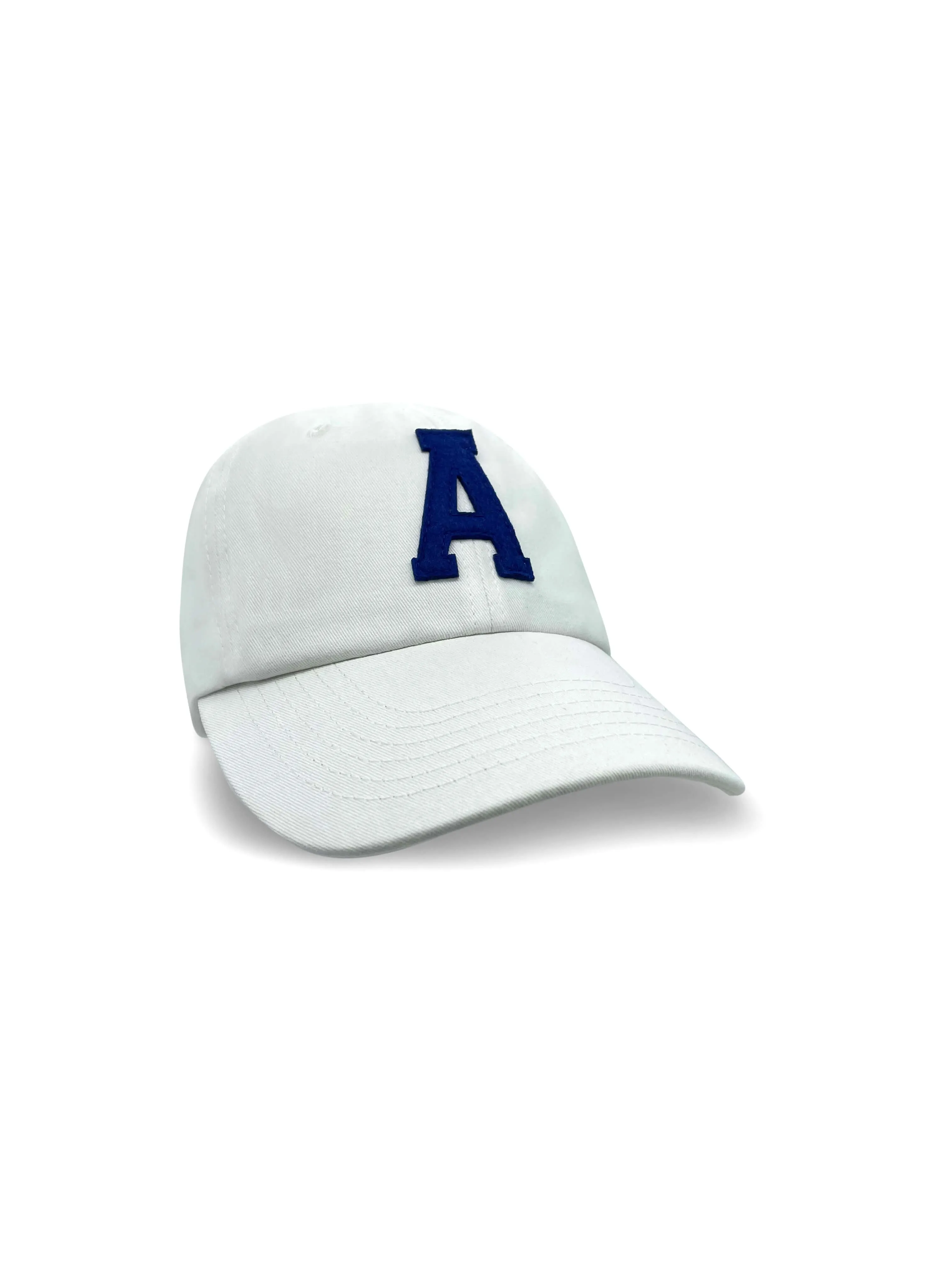 College Letter Cap White