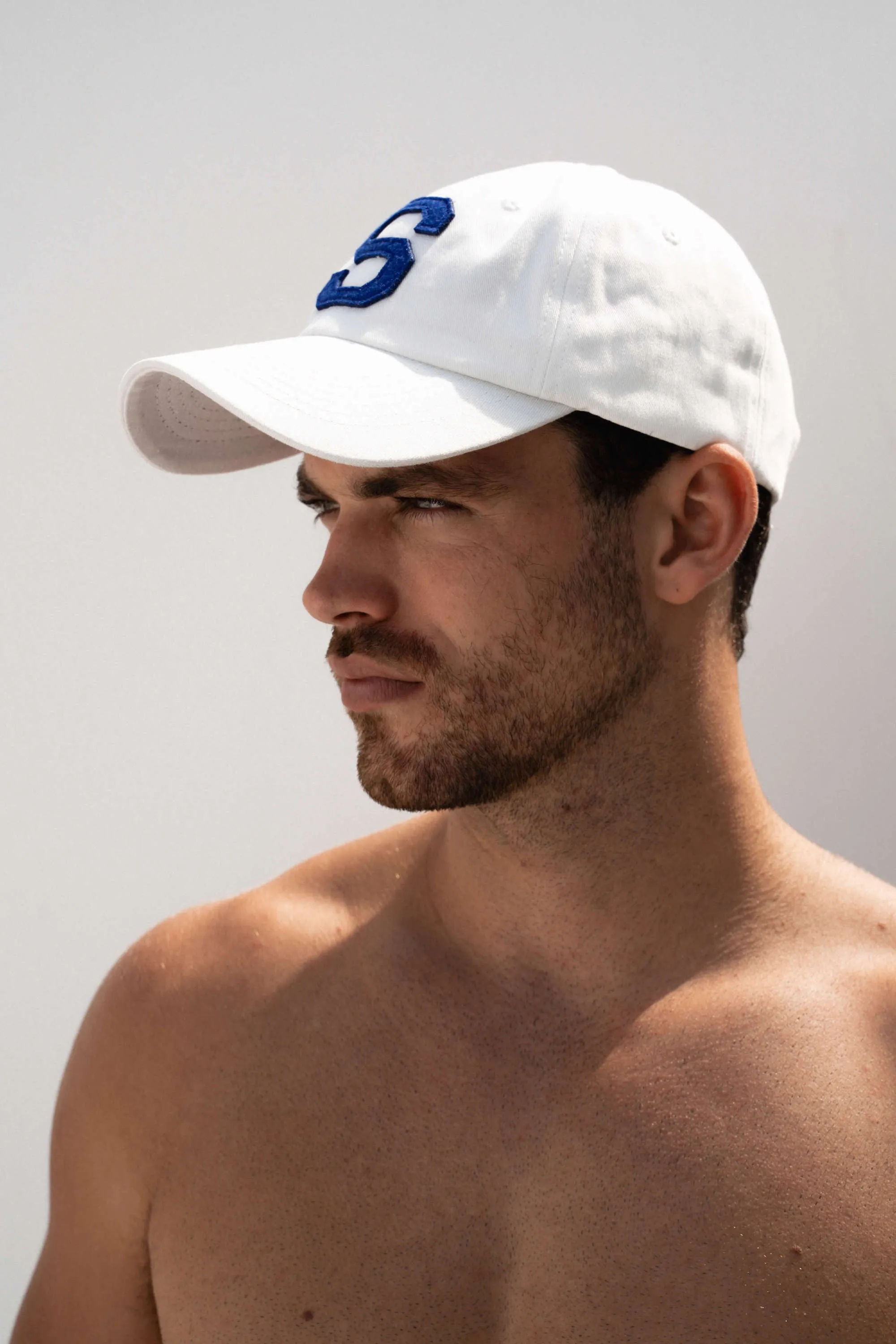 College Letter Cap White