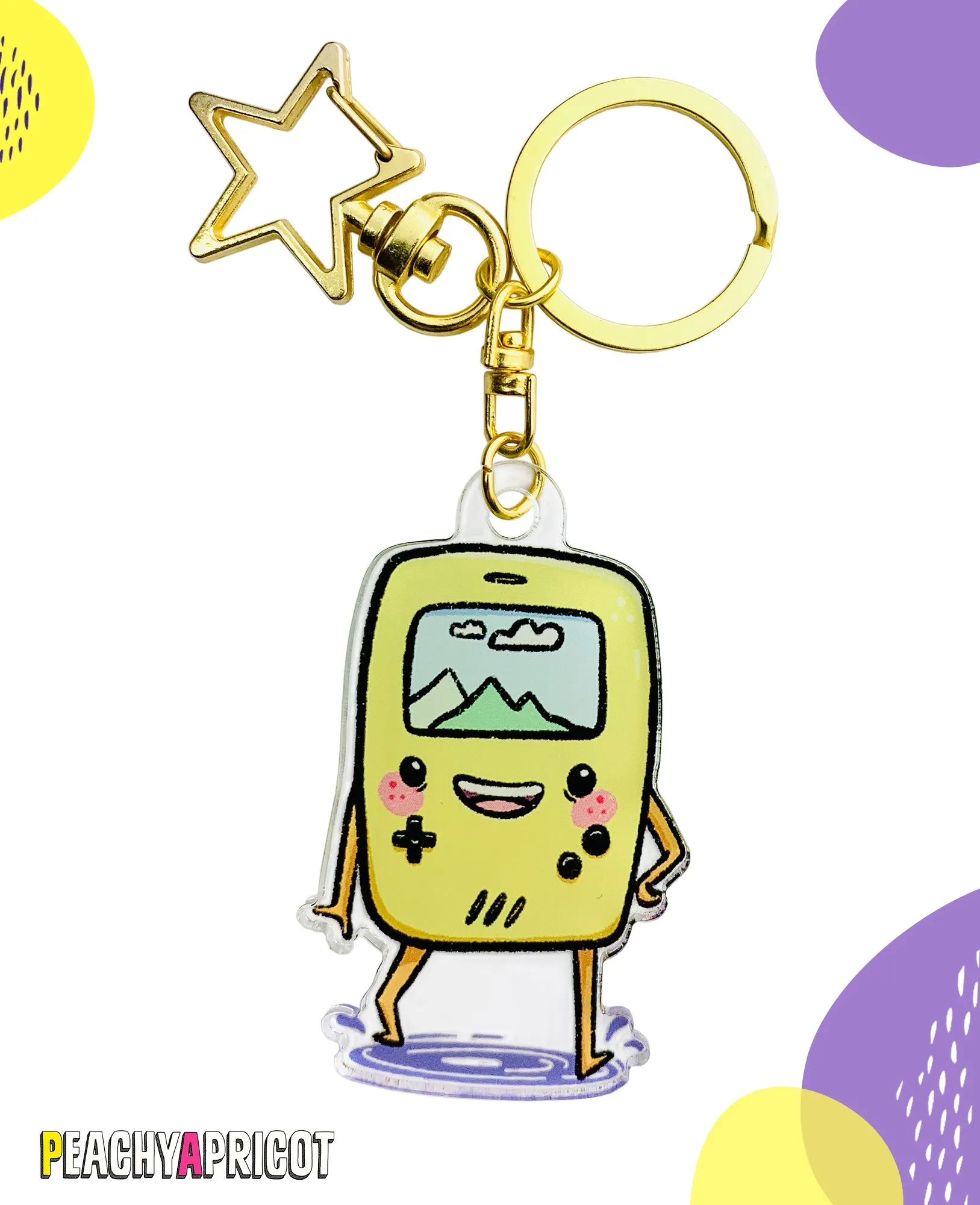 Cool Boy Video Game Console Keychain