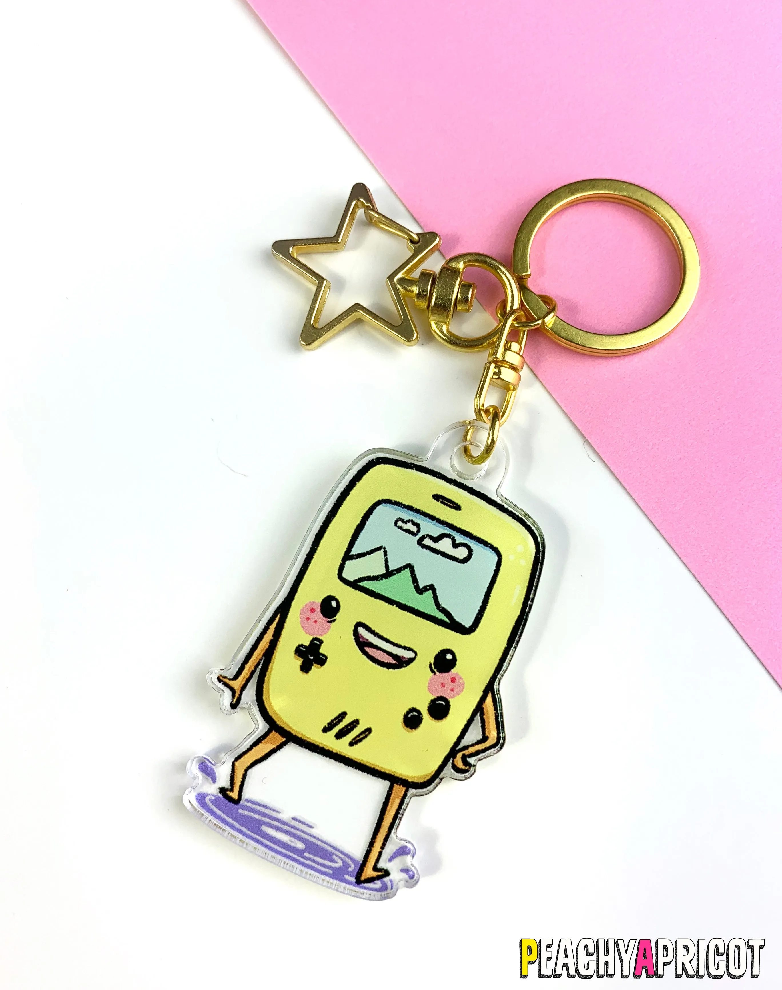 Cool Boy Video Game Console Keychain