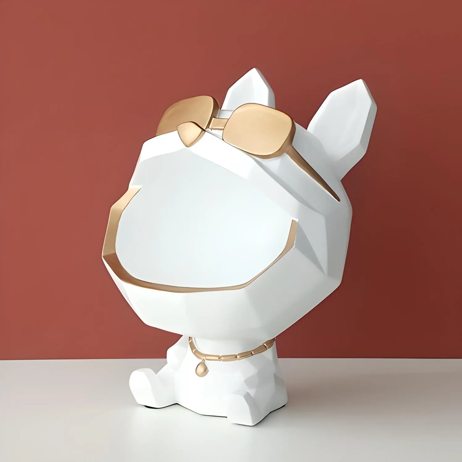 Cool Dog Figurine Storage Box Decor
