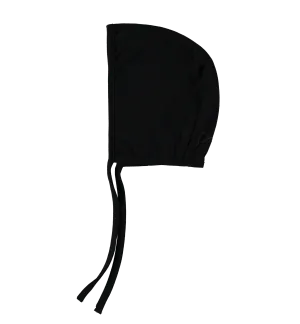 Cotton Baby Bonnet in Black