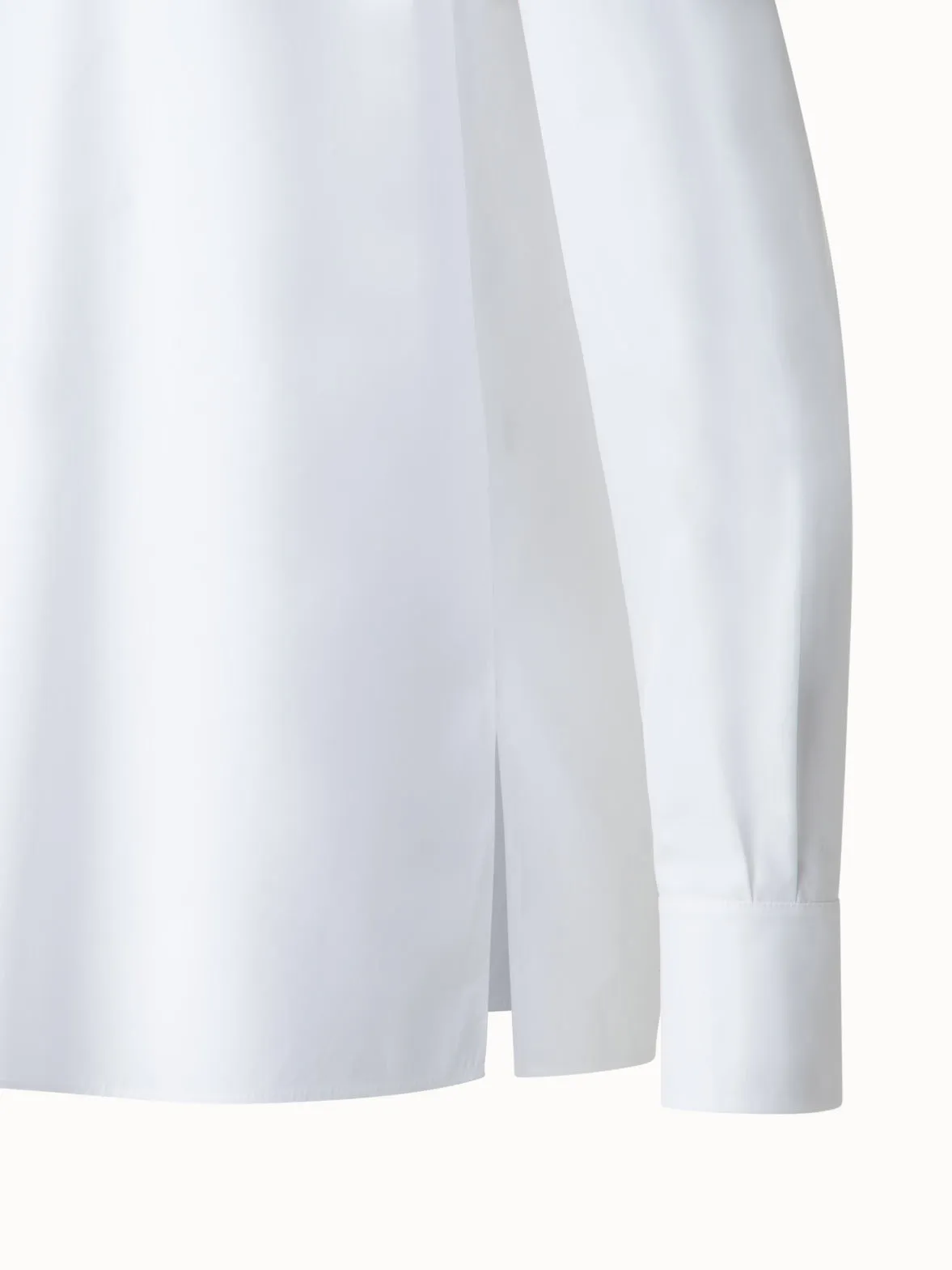 Cotton Blouse with Gathered Shoulder Detail