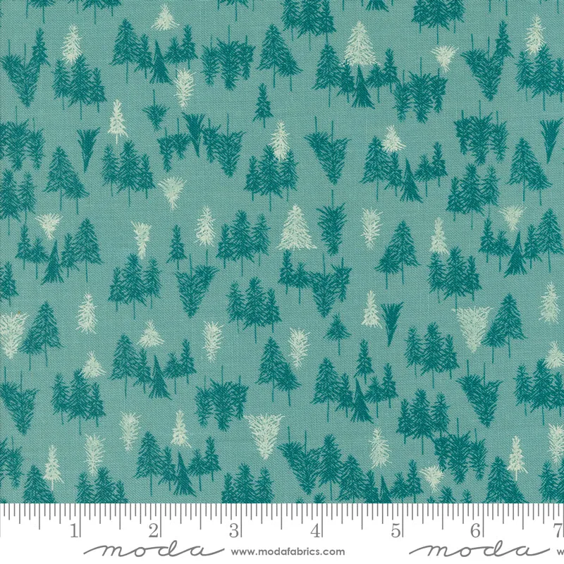 Cozy Wonderland, Tree Farm in Frost - fat quarter