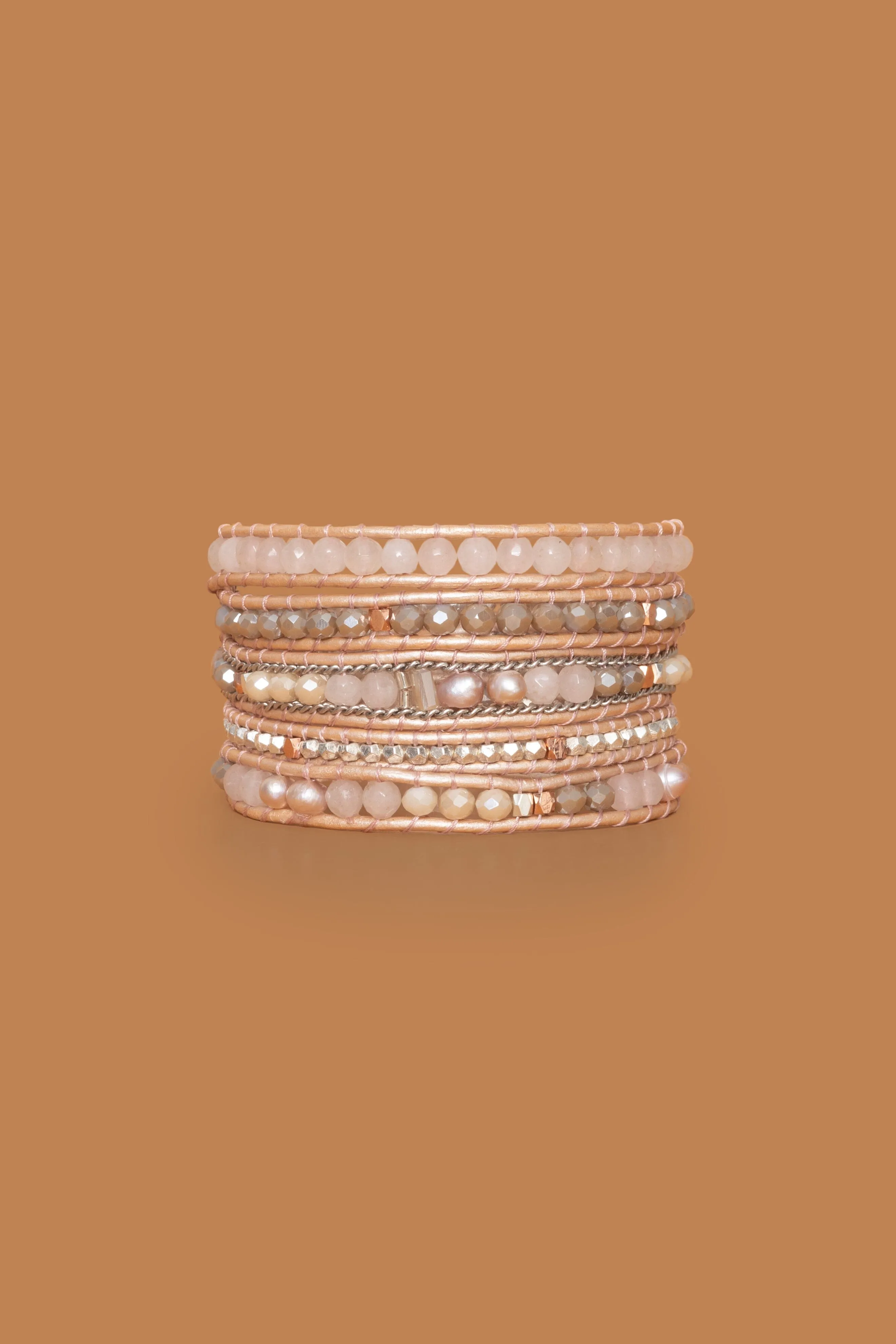 Cream Neutral Five Layer Bracelet