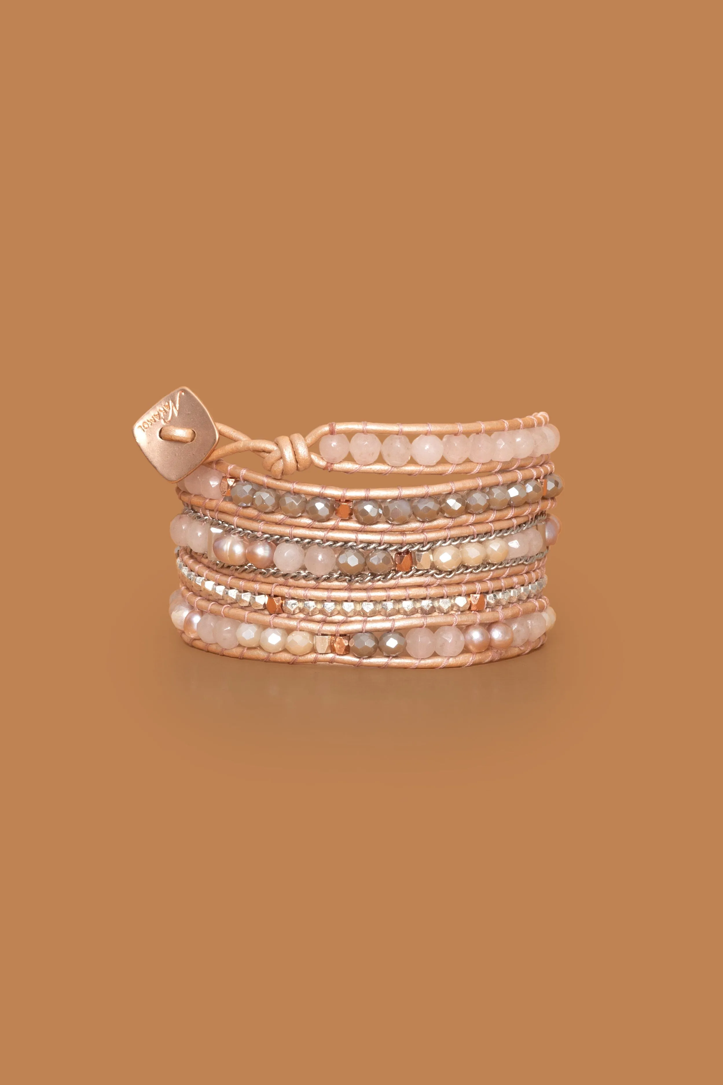 Cream Neutral Five Layer Bracelet
