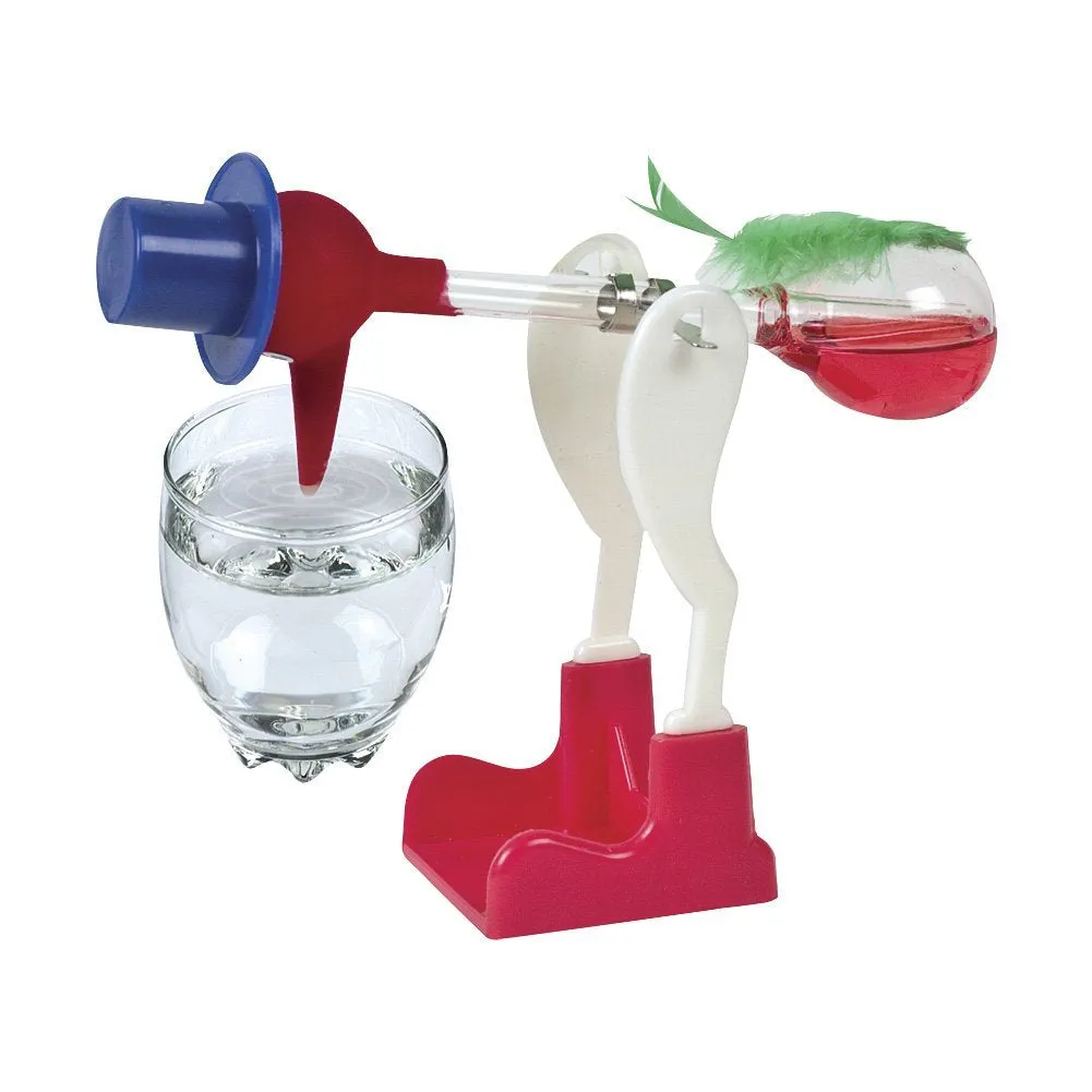 Creative Non-Stop Liquid Drinking Glass Lucky Bird Funny Duck Drink Water Desk Toy Perpetual Motion green