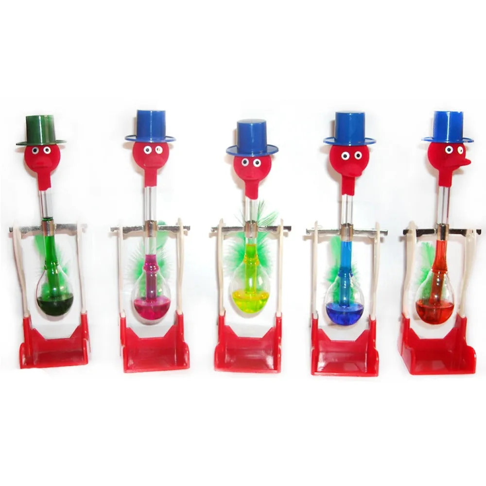Creative Non-Stop Liquid Drinking Glass Lucky Bird Funny Duck Drink Water Desk Toy Perpetual Motion green