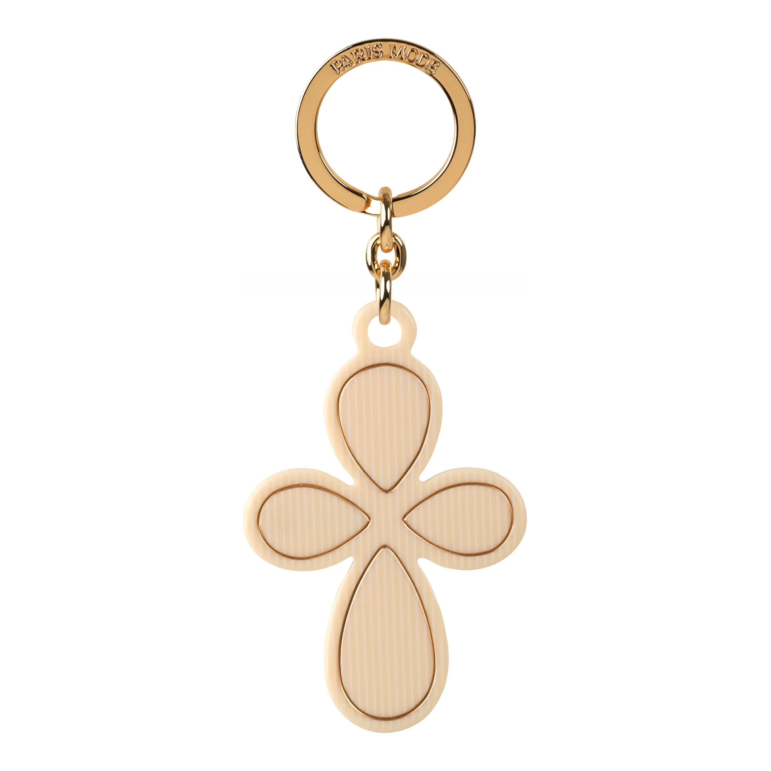 Cross Ivory Keyring
