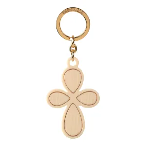 Cross Ivory Keyring