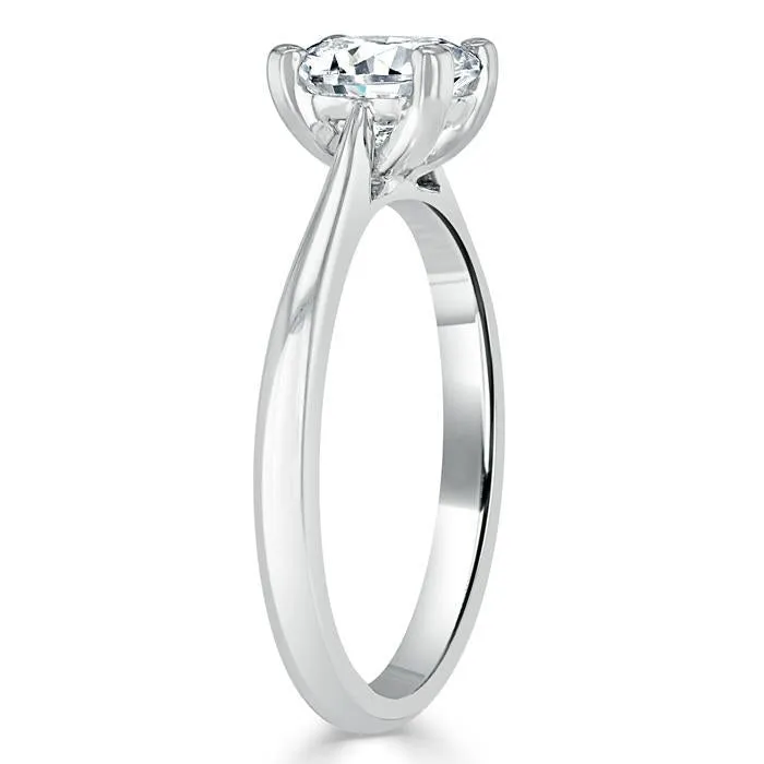 Cushion Cut Moissanite Engagement Ring, Classic Style