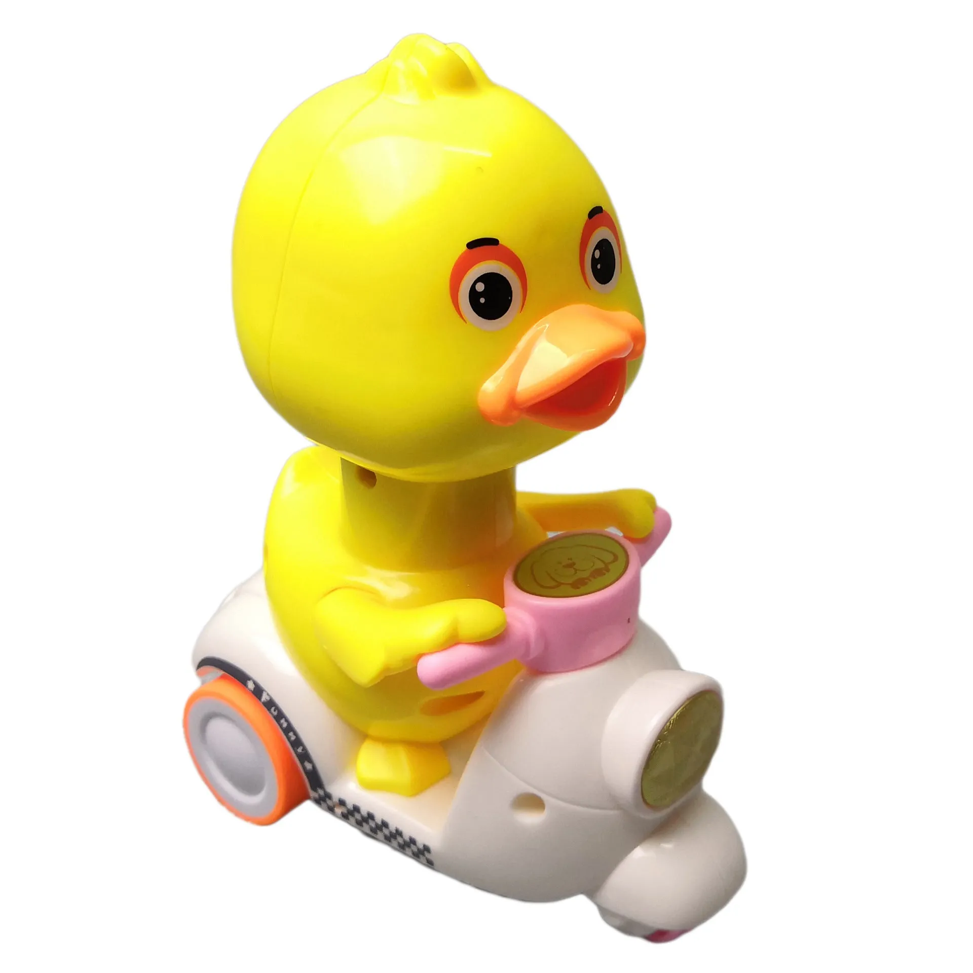Cute Cartoon Pull Back Pressing Small Yellow Duck Motor Tricycle Toy for Kids Dora
