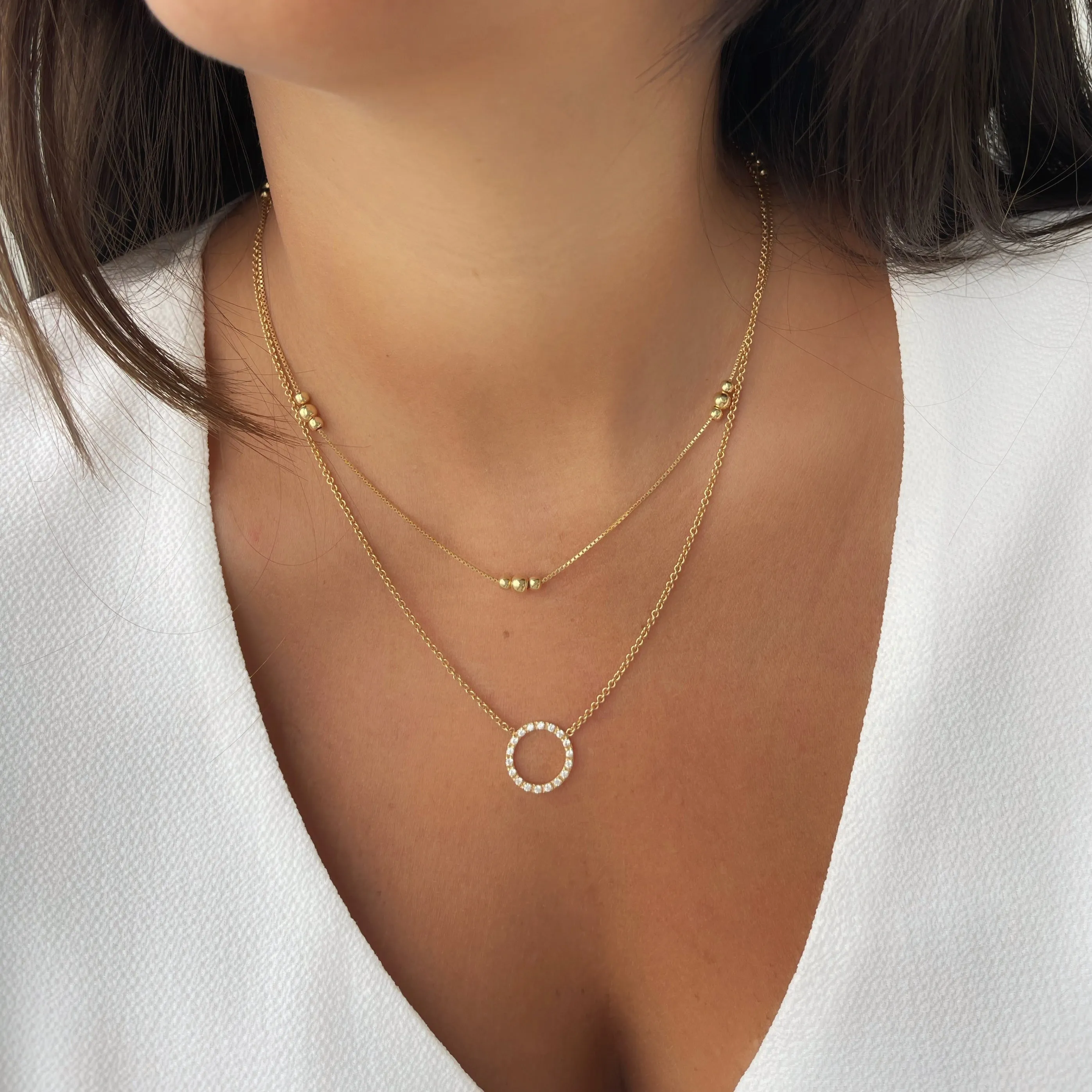 CZ ATENEA NECKLACE/GOLD