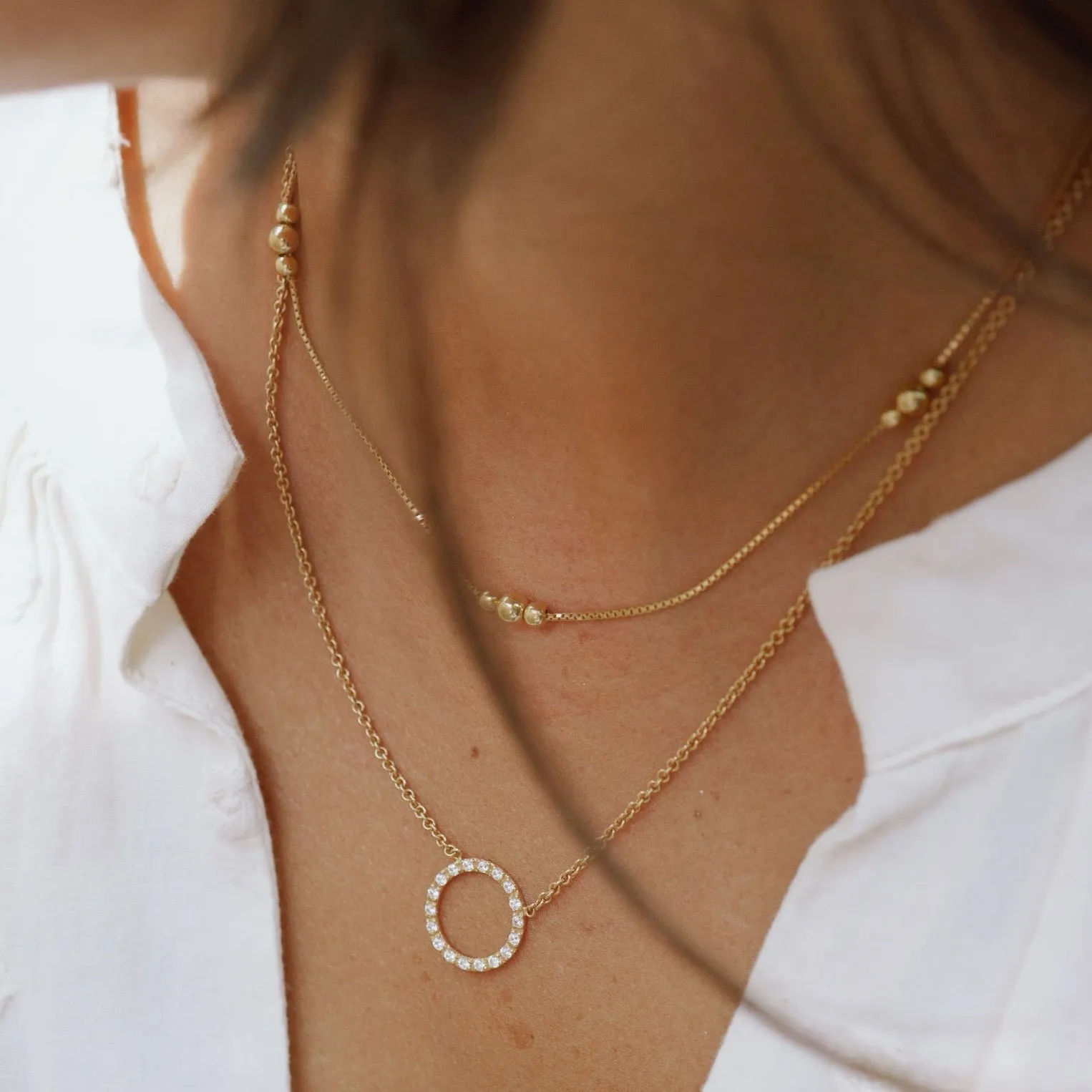 CZ ATENEA NECKLACE/GOLD