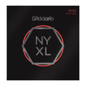 D'ADDARIO NYXL ELECTRIC STRINGS LIGHT TOP/ HEAVY BOT .010-.052